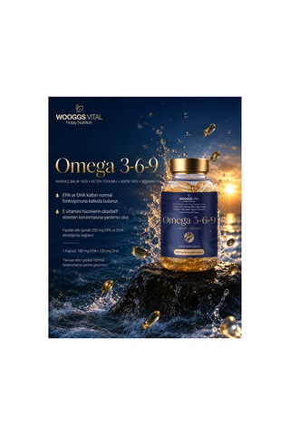 Omega 3,6,9 Norveç Balık Yağı Keten Tohumu Yağı Aspir Yağı Ve Vitamin E 90 Soft Jel