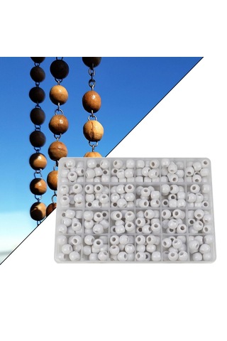 Suntek 240x Midilli Boncuk Kiti Saç Boncukları Dıy Örgü Beyaz Beyaz