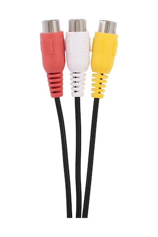 Dofolink 3.5mm Jack'ten 3 Rca Audio Video Kablosu - Erkekden Dişiye Av Adaptörü - Kaliteli Ses Ve Video Bağlantısı
