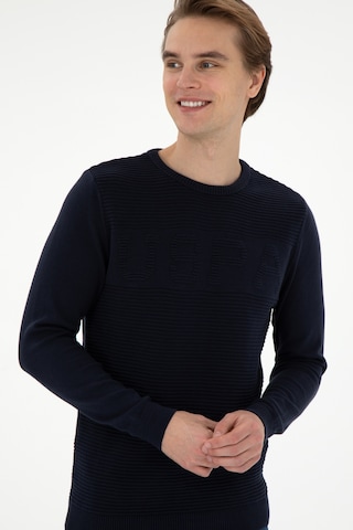 U.S. Polo Assn. Erkek Slim Fit Bisiklet Yaka Lacivert Kazak 50293089-VR033