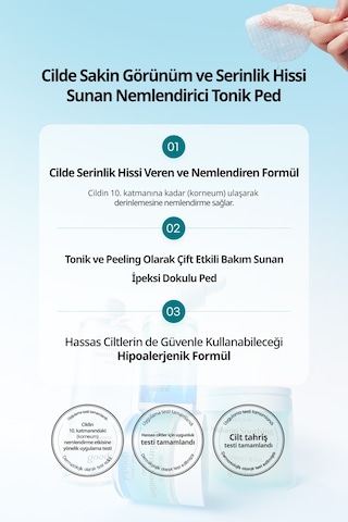 Hassas Ciltlere Nemlendirici Tonik Ped Goodal Houttuynia Cordata Hyaluron Soothing Clear Pad