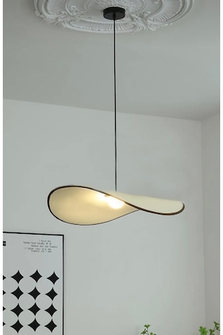 Modern Tasarım Bohem Sarkıt Avize Ekru Kumaş Salon Mutfak