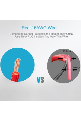 Aubyhe 12v/24v Araç Güç Uzatıcı Kablosu, Sigara Çıkarıcı Soketi İle, 3.6m 16awg Kaliteli Teli, 15a Akım, Araç Gereçlerine Enerji Sağlar