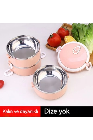 3 Parçalı Öğle Yemeği Kutusu Gıda Termosu Saklama Kabı Termos Kut