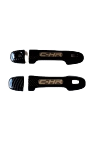 Autogp Toyota C-hr 2016-2019 Yazılı Dıs Kapı Kolu Kaplama Smart Key Karbon