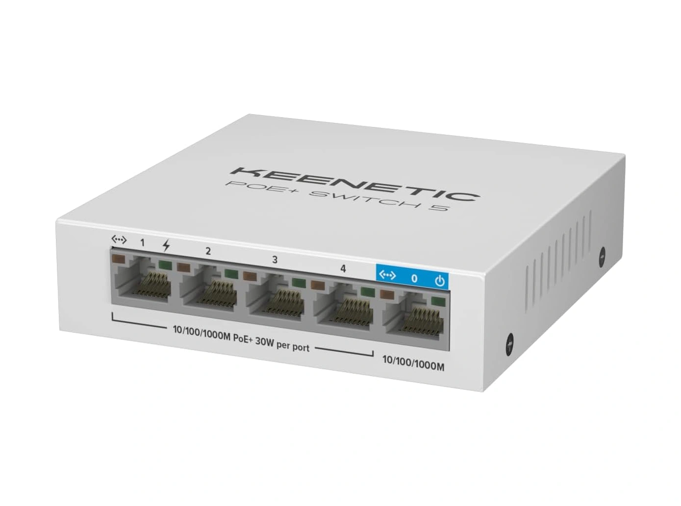 Keenetic Poe+ Switch 5, 1x1gbit, 4x1gbit Poe+ Port, Ieee 802.3af/at Max.30w/port , 60watt