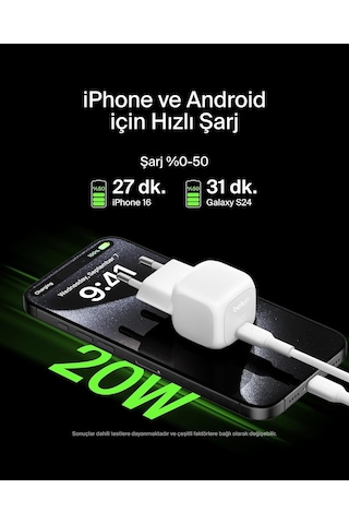 Belkin Boostcharge Küp Usb C Duvar Şarj Cihazı, 20 W Usb-c Şarj C