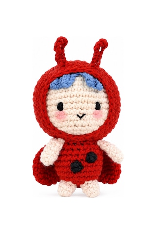 Bakgelal Hello Adorable Uğur Böceği Amigurumi Yapım Kiti, 2'li Bff Crochet Seti
