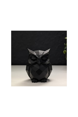 Ofis/ev Dekoratif Siyah Baykuş Figuru