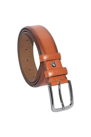 Süzer Deri Taba Hakiki Deri Düz Renk 3.5 CM Klasik Kemer - 208-Düz 001