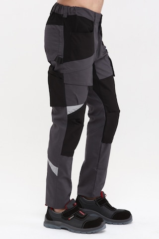 Uniprom İş Pantolonu Madrid Model 10 Cepli Full Likralı Diz Destekli Füme