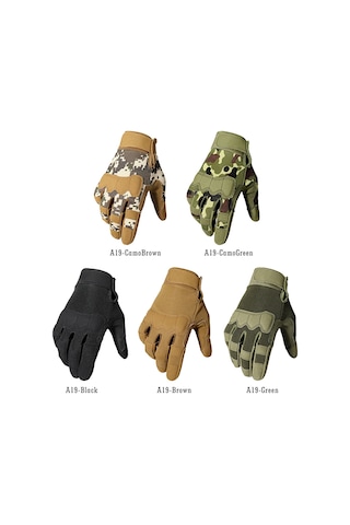 Tangshopping Taktik Eldiven Askeri Ordu Balıkçılık Çalışması Dokunmatik Ekran Kaymaz Mat Avcılık Yeşilxl