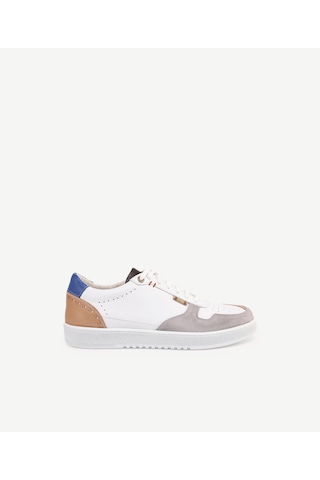 Yargıcı Retro Görünümlü Deri Spor Sneakers 24yeay4471x 002 Beyaz