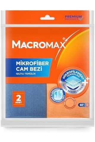 Mikrofiber Cam Bezi 2'li Set, Mikrofilament Teknolojisi İle Leke Ve İz Bırakmaz Ayna Bezi Beyaz