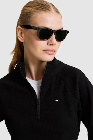 U.S. Polo Assn. Kadın Siyah Yarım Fermuarlı Sweatshirt 50329013-vr046