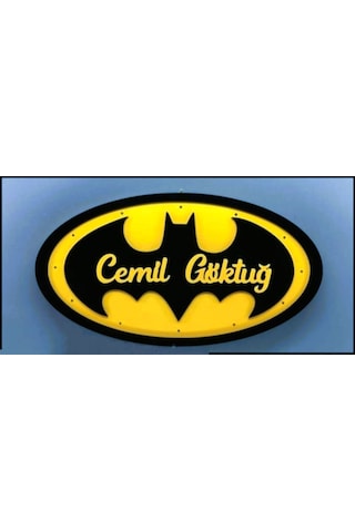 Batman Temalı Çoçuk Odası Kapı-duvar Süsü Kişiye Özel İsim Yazılı