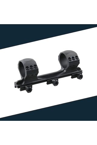Vector Optics 34mm X-accu Tek Parça Medium Picatinny Dürbün Montaj Halkası Siyah