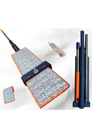 Kendinden Sıkmalı Mikrofiber Mop Kendini Temizleyen Mop Yedek Bez Hediyeli New