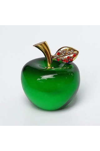 Lemestar "şık Kristal Elma Süsü - Işık Yansıtan Noel Dekorasyonu" Yeşil