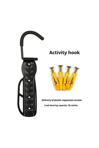 Ranyeek Bisiklet Duvarlı Asma Demiri, 30kg Yük Kapasitesi, Aktif Kanca, Dağ Bisikleti İçin Mekan Tasarrufu, Çelik Malzeme, Kolay Kurulum Çok Renkli