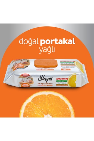 Easy Clean Süper Yüzey Temizlik Mutfak Havlusu&Mendili Portakal Yağlı 4X50 (200 Yaprak)