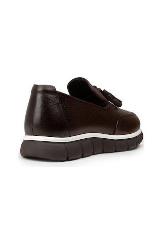 Deery Erkek Kahverengi Hakiki Deri Püsküllü Loafer - 02048mkhve01