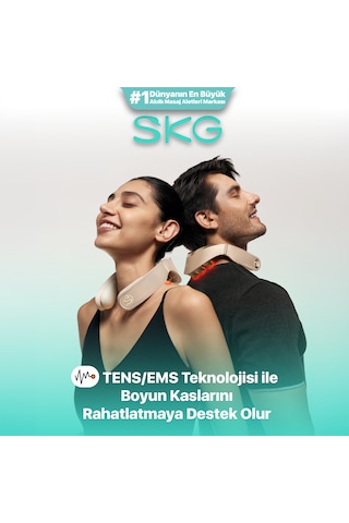 Skg G7 Pro Fold Hediye Kutulu Premium Gold Seri Tens-ems Boyun Masajı Mobil App Isı Terapisi Altın