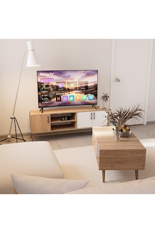Set 1584-2074 Exxen Tv Ünitesi + Exxen Orta Sehpa - Sepet-beyaz Rengi