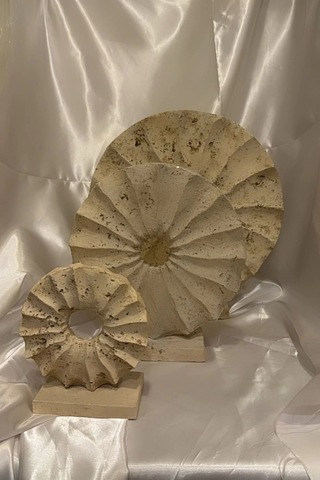 Marble Dekoratif Traverten Zerafet Stone Halka Mermet Taş Biblo 3 Lü