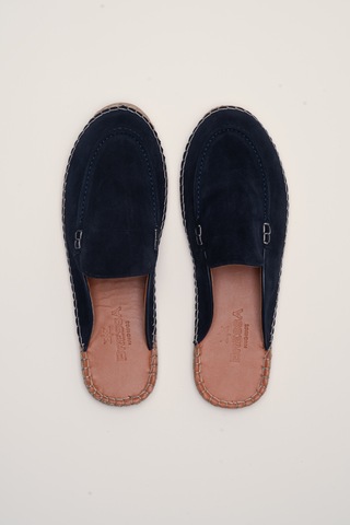 Bressa Sole Erkek Deri Espadril Lacivert