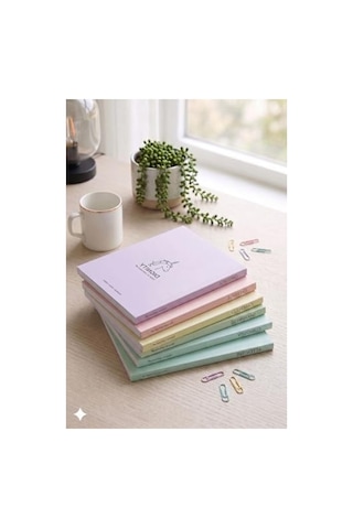 Kalın Karton Kapaklı A5 Defter Seti, 6'lı Paket