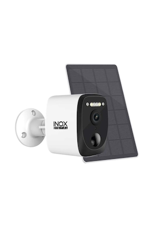 Inox-219 4g Bataryalı Ve Solar Panelli Sabit Güvenlik Kamerası - Dış Mekan Sım Kartlı Akıllı Kamera Ubox Uyumlu
