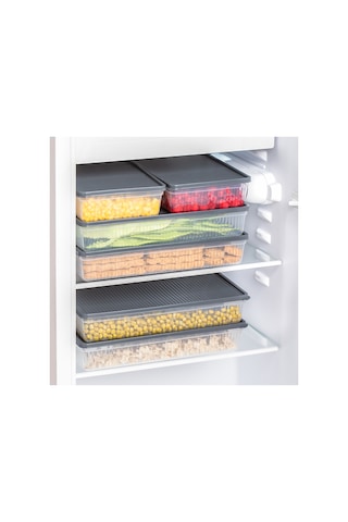 Porsima 1101 Dikdörtgen No-Frost Çok Amaçlı Saklama Kabı Set 4'lü