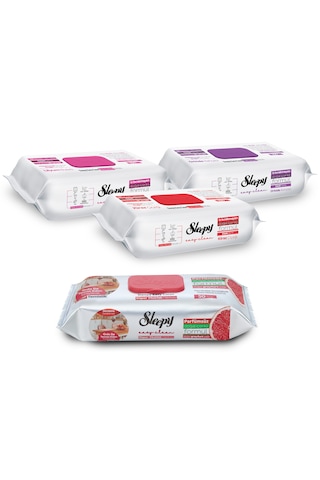 Sleepy Easy Clean Çiçek Serisi&Greyfurt Yağlı Süper Mutfak Yüzey Temizlik Havlusu&Mendili(3x100+50)