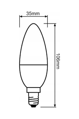 Osram 4,9 Watt E-14 İnce Duy 6500k Beyaz Işık Buji Led Ampul 3 Lü Paket Seçenekler
