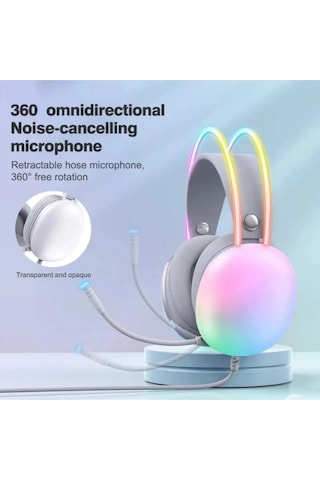 Rainwork 7.1 Rgb Transparan Led Effect Gaming Headset Oyuncu Gaming Kulaklık Ct-x8