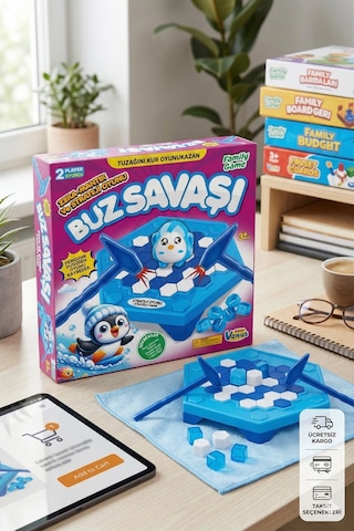 Buz Savaşı Zeka Ve Strateji Oyunu - Penguen Düşürme Oyunu