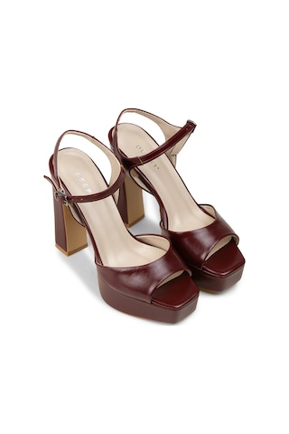 Deery Kadın Bordo Platform Abiye Ayakkabı - Sm203zbrdm01