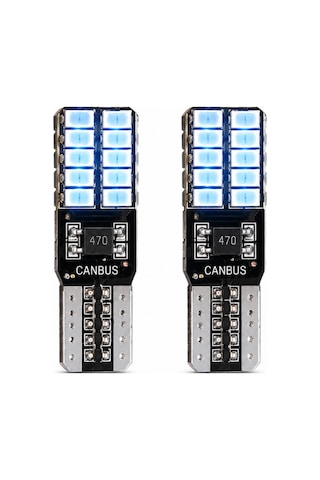 T10 24 Led Canbus Mavi Ampul Yüksek Parlaklık W5w Park Ve Plaka Led