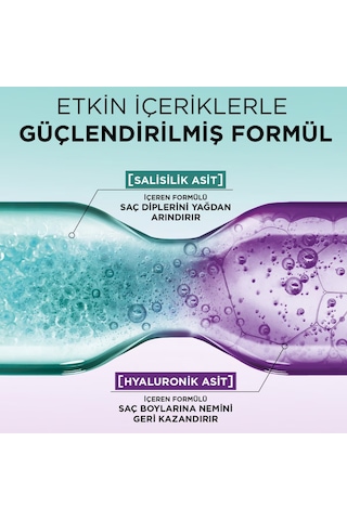 Elseve L'oreal Paris Elseve Hydra Hyaluronic Pure Salisilik Asit İçeren Yağlanma Karşıtı Arındırıcı Şampuan 300 Ml