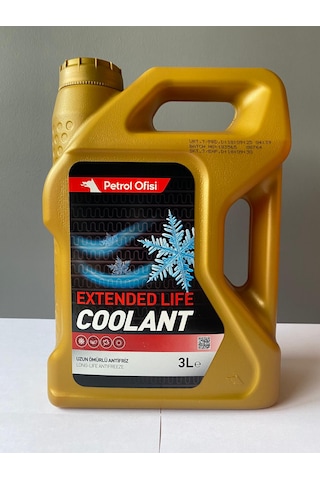 Petrol Ofisi Kırmızı Renk Organik Antifriz 3 Litre 09/2025 Üretim Kırmızı