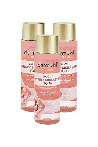 Dermokil Gül Özlü Gözenek Sıkılaştırıcı Tonik 200 ml x 3 Adet