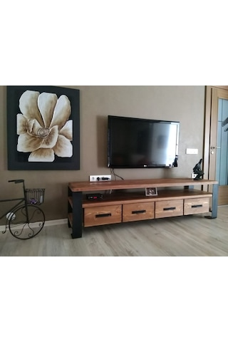 Deryawood Tv Ünitesi Masif Ahşap Ağaç Standı (331050590)