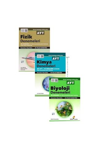 Aydın Yayınları Ayt Fizik-Kimya-Biyoloji Deneme Seti