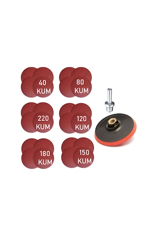 Ugr-Nikon Cırt Zımpara Seti Matkap Aparatı 115 Mm 26 Parça N11.3819