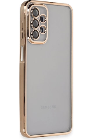 Samsung Uyumlu Galaxy A23 4g Kılıf Razer Lensli Silikon - Gold