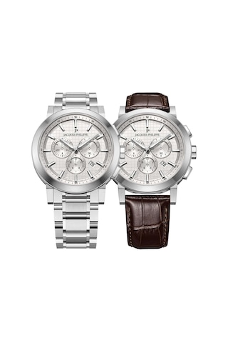 Jacques Philippe Jpqgc171326xs Erkek Kol Saati Ve Yedek Kordon Metalik Gri