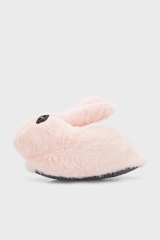 Twigy Zulu Çocuk Hayvanlı Panduf Pembe 30/35 AA0704 Pembe