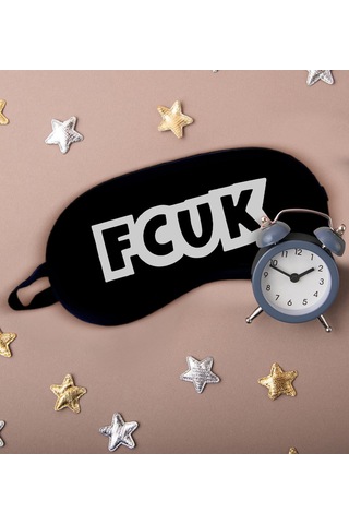 Bk Gift Fcuk Tasarımlı Uyku Göz Bandı, Arkadaşa Hediye, Doğum Günü Hediyesi, Uyku Bandı-1 Sarı