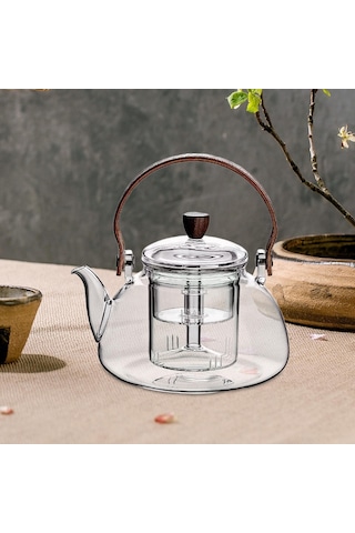 Suntek Magideal Otel Barbekü Kamp Için Cam Çaydanlık 1l Su